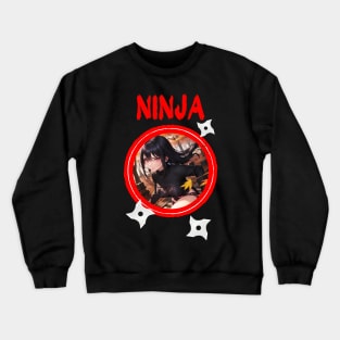 Ninja Target Love Cute Anime Girl Crewneck Sweatshirt